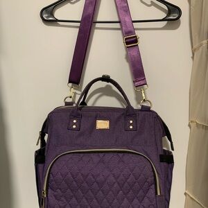Purple Quilted Women's Lunch Bag